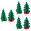6 Unidades Enfeite Árvore Natal Simulada Decoração Escavada 6