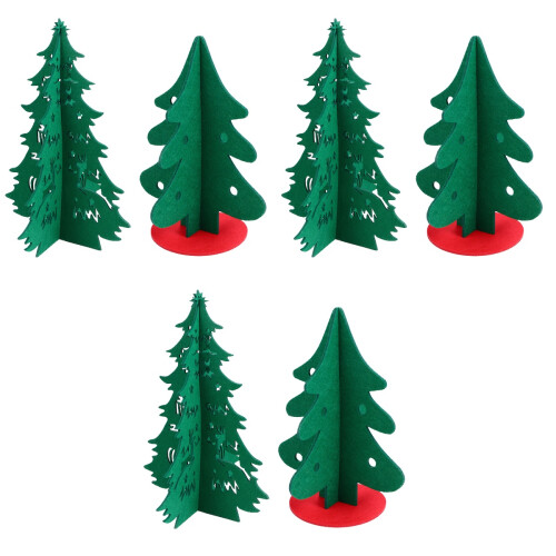 6 Unidades Enfeite Árvore Natal Simulada Decoração Escavada 2