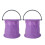 2 Pezzi Secchio Pieghevole per Lavaggio Acrilici (Viola) 1