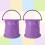 2 Pezzi Secchio Pieghevole per Lavaggio Acrilici (Viola) 8