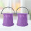 2 Pezzi Secchio Pieghevole per Lavaggio Acrilici (Viola) 6