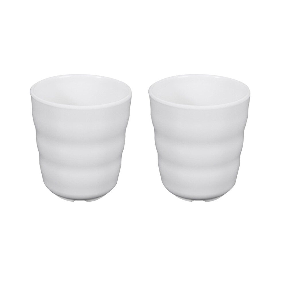 4 Sztuki Kieliszki Z Tworzywa Melaminowego Na Wodę I NapóJ BiałE-image