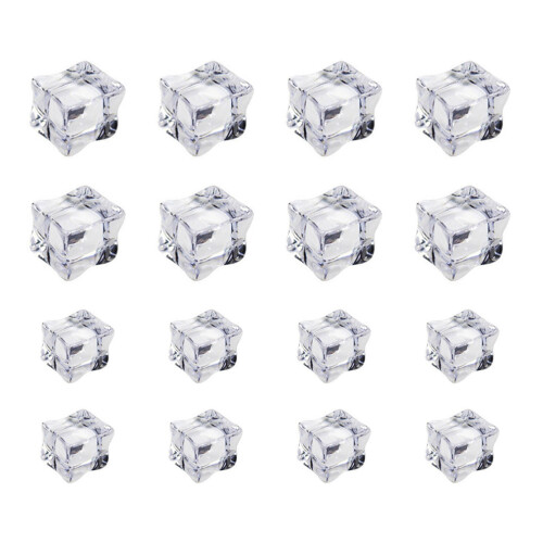 100 Unidades Cubos De Reutilizáveis Acrílico Cristal
