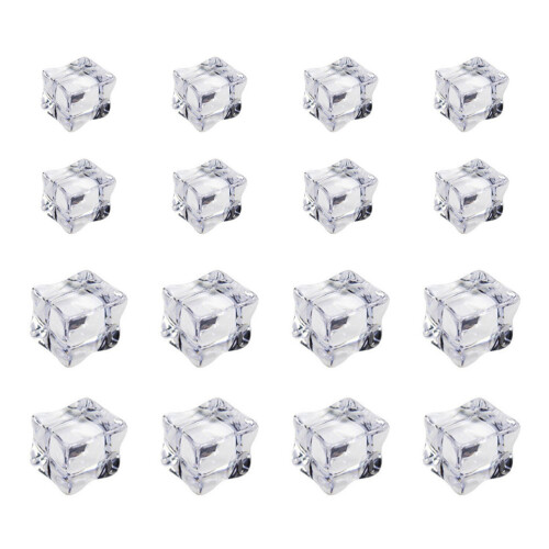 100 Unidades Cubos De Reutilizáveis Acrílico Cristal 2