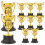 10 Unidades Mini Troféu Plástico Recompensa Decoração Presente 1
