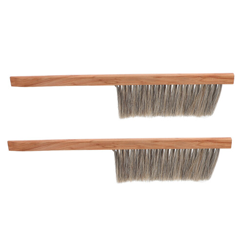2Pcs Portable Beehive Brush Soft PVC Bristles Wood Handle Multicolor 2