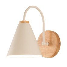 1Stwandlamp Porchlamp Wit Met Duurzame Hout-Ijzermateriaal