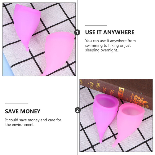 6 Stuks Silicone Herbruikbare Menstruatiecup 30 Ml 2