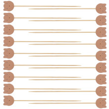 100-Delig Cocktailprikkers 4,7 Inch Fruitstokjes Van Bamboe