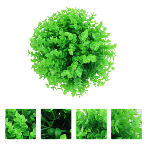 1 Pingente De Bola De Grama Artificial Verde Decoração 2