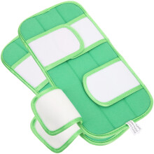 2Stk Mop Pad Wiederverwendbare Faser Bezug Waschbar Bodenmop Teil
