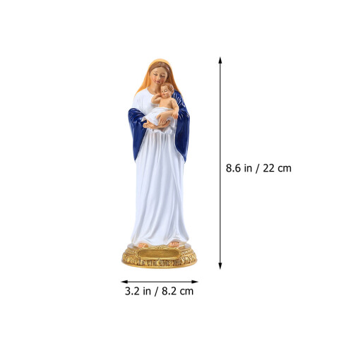 Estátua De Senhora Com Bebê Decoração Religiosa Para 1