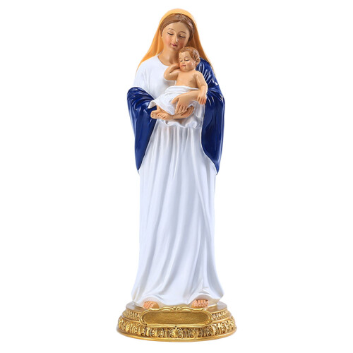 Estátua De Senhora Com Bebê Decoração Religiosa Para 2