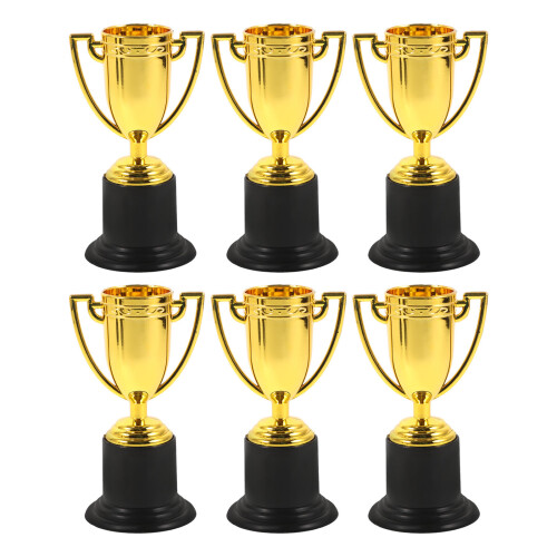 6 Unidades Troféu Plástico 10 Cm Para Competições Estudantis 2