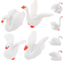 8St Resin Zwaan Beeldjes, Mini En Decoratie
