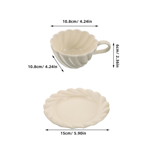 Conjunto De Cerâmica Para Latte Cappuccino 1