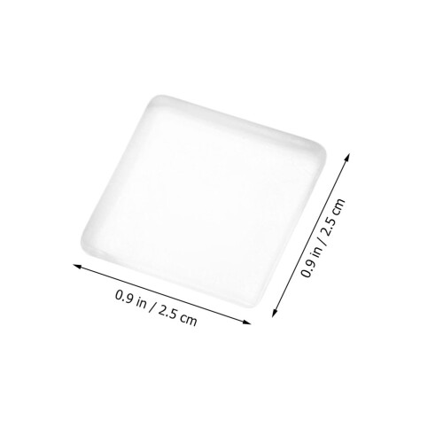 100 Pezzi 25 Mm Cabochon Quadrato In Cristallo Trasparente 1