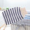 Stripe Badetuch Doppelseitig Für Frau (Grau) 5