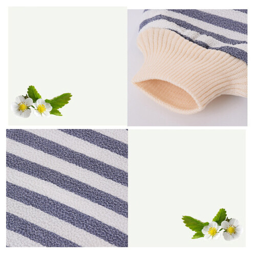 Stripe Badetuch Doppelseitig Für Frau (Grau) 1