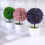 3 Unidades Planta Artificial Bola Bonsai Vaso Verde 5