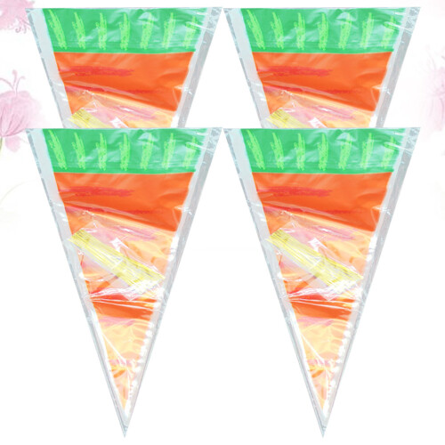 100Pcs Food Grade Plastic Cookie Packaging Bags Carrot Design Assorted 2