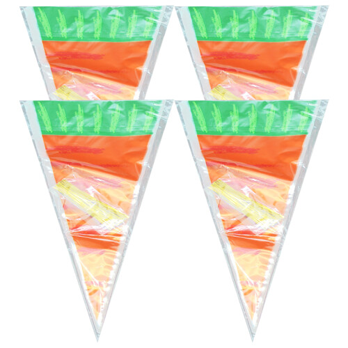 100Pcs Food Grade Plastic Cookie Packaging Bags Carrot Design Assorted 1