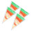 100Pcs Food Grade Plastic Cookie Packaging Bags Carrot Design Assorted 8