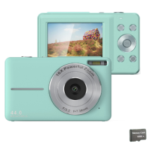 Digitalkamera 44MP/1080P/16X Digitalzoom/Blitz/32-GB-Speicherkarte Green