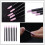 8Pcs Multifunctional Nail Polishing Pens Durable Black Pen Shape 10