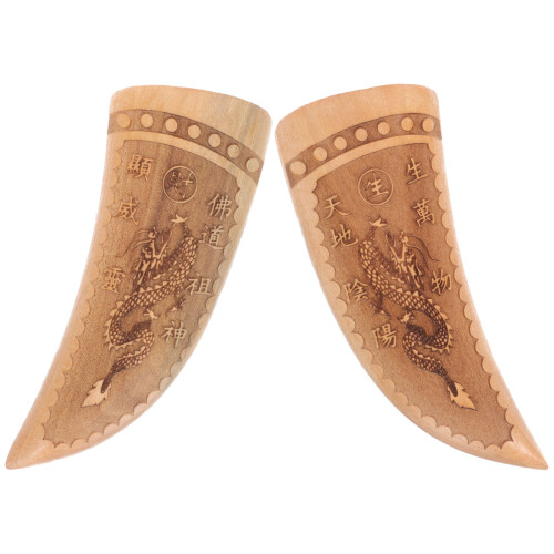 4Pairs Wood Divination Cups Spiritual Answer Tool 1