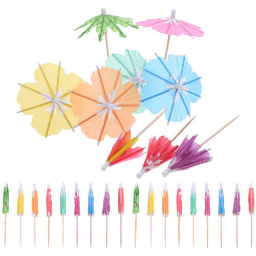 450 Unidades Guarda-Chuvas Coloridos Mini Para Cupcake