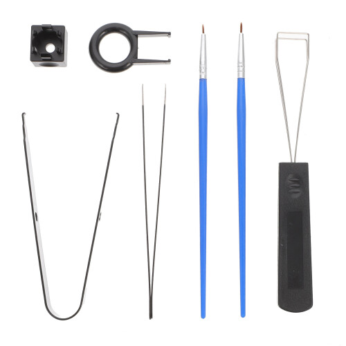 Conjunto Extrator De Teclas Com Lubrificação, Chave, Pinça E Pincel 1