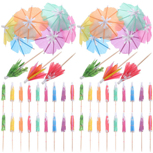 450 Unidades Guarda-Chuvas Coloridos Mini Para Cupcake 2