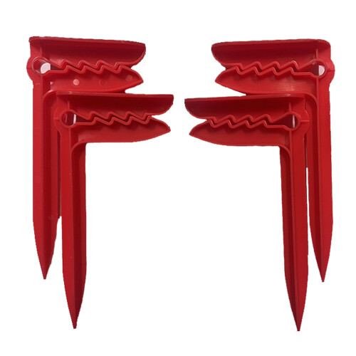 4Pcs Plastic Windproof Towel Clip Beach Mat Holder Picnic Blanket Rack Red