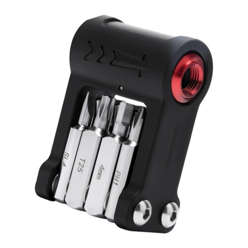 Outil de clé de réparation de vélos multi-outils-noir rouge