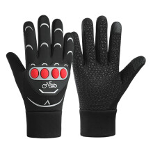 Gants chauds d'hiver, gants de Snowboard à doigts-Rouge