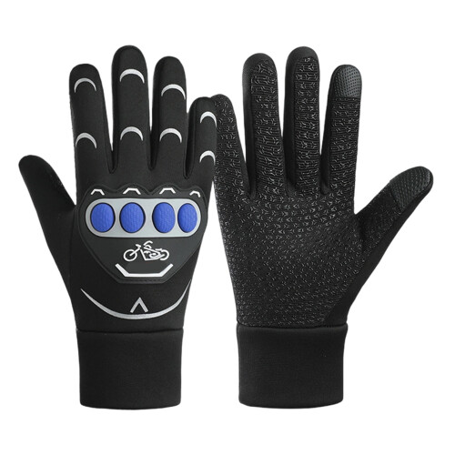 Gants chauds coupe-vent, gants de Ski d'hiver, gants de-Bleu