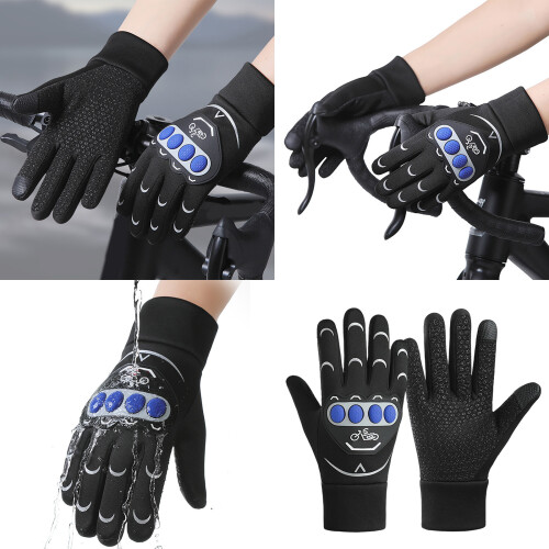 Gants d'hiver chauds à doigts complets, pour Ski par temps-Jaune 1