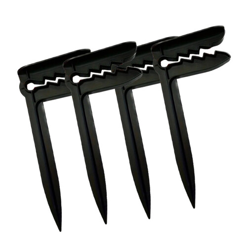 Support de tapis de plage, 4 pièces, support de couverture-Noir