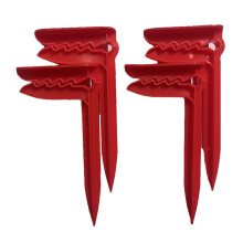 Pince à serviettes coupe-vent en plastique, 4 pièces,-Rouge