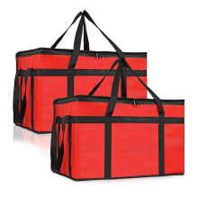 Sacs de livraison réutilisables, isolation thermique,-rouge