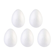 5Pcs Easter DIY Egg Foam White Durable for Holiday Crafts