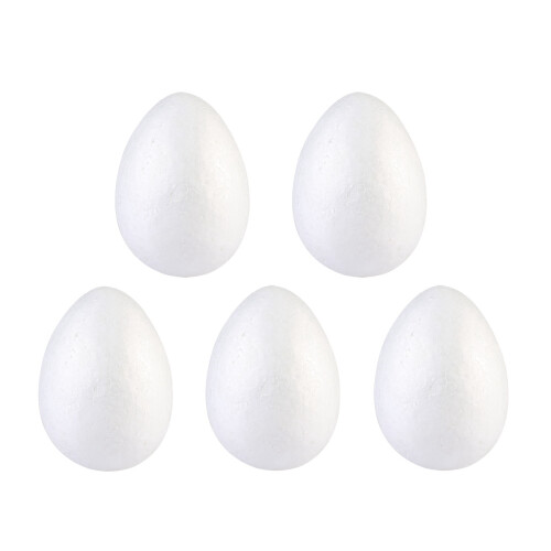 5Pcs Easter DIY Egg Foam White Durable for Holiday Crafts