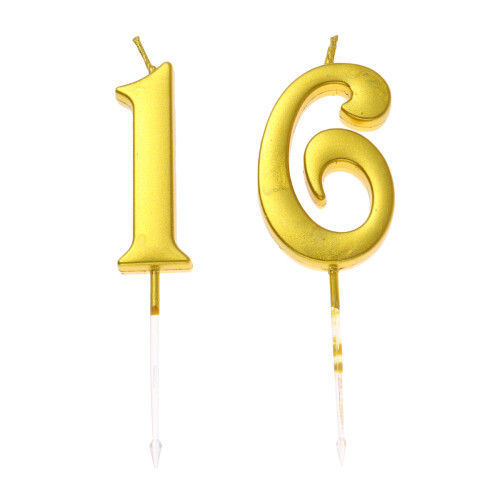 Vela Numérica 16 Para Bolo De Aniversário