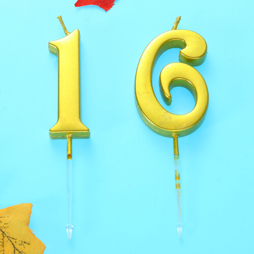 Vela Numérica 16 Para Bolo De Aniversário 2