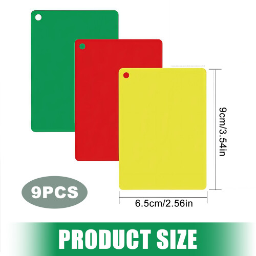 3set plastic voetbalscheidsrechterkaarten voor 2