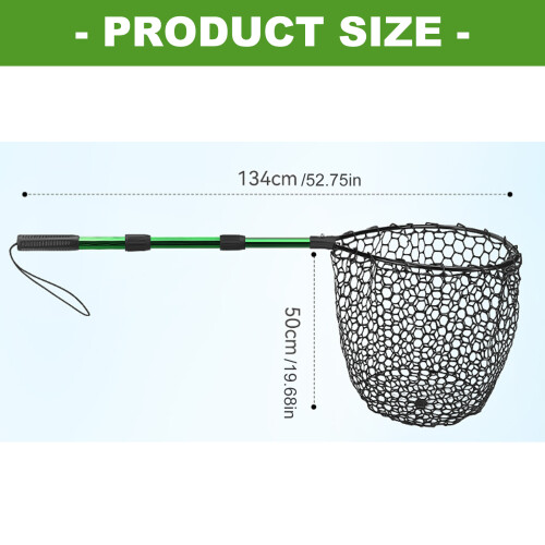 Portables Foldable Fishing Net Collapsible Aluminum Alloys Rod 2