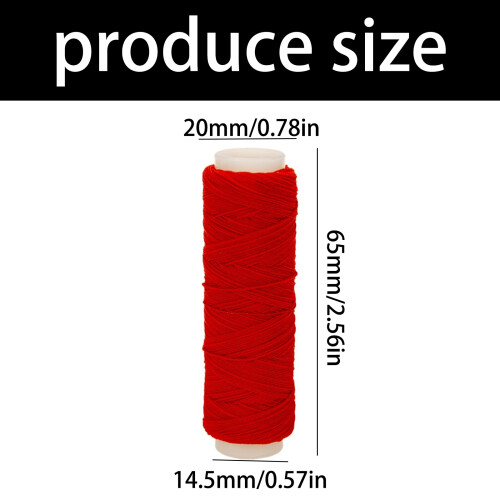 2 Roll Elastic Fly Fishing Baits Line Wear Resistant Nylon-Red 2