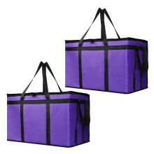 Oversized Insulated Food Transport Bags Cold Hot Storage-Purple