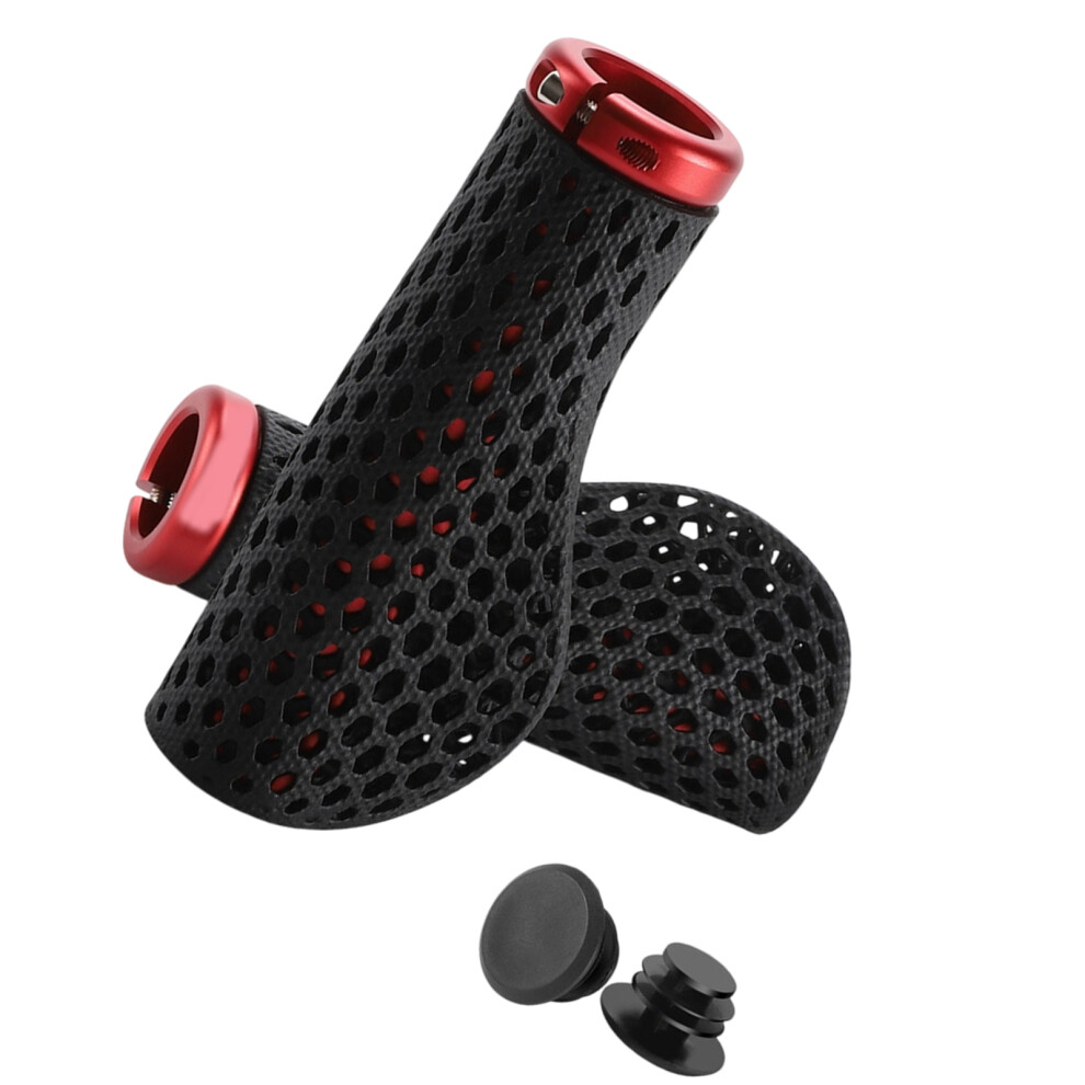1Pair Ergonomic Bicycles Handle Grips Replacement-Red 7751000288617